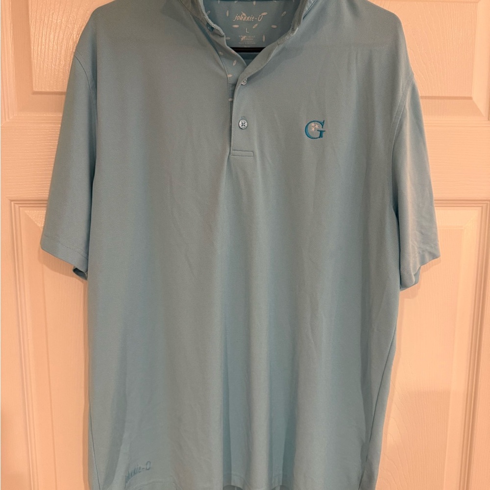 johnnie-O Light Blue Golf Shirt